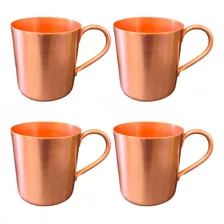 Kit 4 Canecas De Cobre Moscow Mule