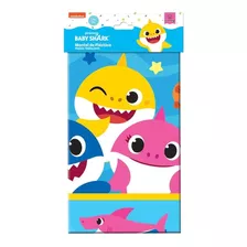 Mantel Plastico Fiesta Granmark Baby Shark 1.07mx2.54m 0bab0 Color Azul Rectangular Personaje