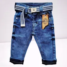 Calça Jeans Bebê Pmg Masculina Com Lycra Pronta Entrega