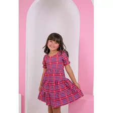 Vestido Infantil Xadrez