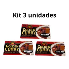 Kit 3 Golden Curry S&b 220gr Picância Extra Forte Japonês