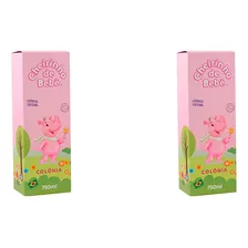 Deo Colônia Perfume Cheirinho De Bebê Rosa 750ml (kit Com 2)