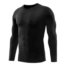 Buzo Camiseta Compresión Larga Deporte Licra Para Hombre