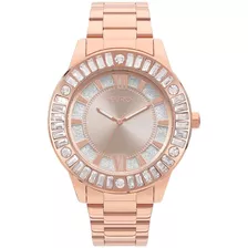 Relógio Euro Feminino Glitz Rosé