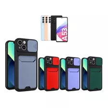 Protector Funda De Silicona Con Porta Tarjetas Samsung A53