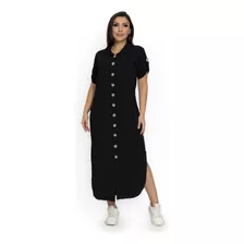 Vestido Chemise Feminino Com Botões Frontas Saída Cirurgia