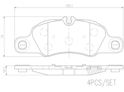 Set-4 Balatas Ceramica Delanteras 718 Boxster 2.0l H4 17  Foto 2