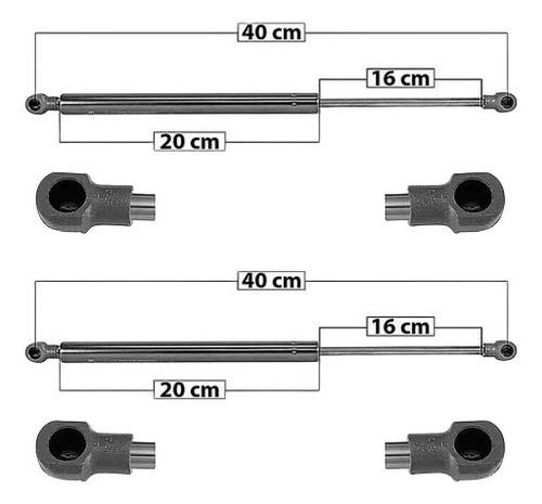 Kit Amortiguadores Cofre Alfa Romeo Giulietta 2010 - 2018 Foto 2