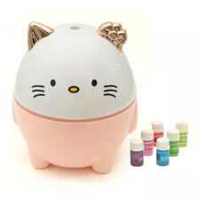 Mini Difusor Kitty Aromaterapia Humidificador Aroma Incluido Color Coral Claro