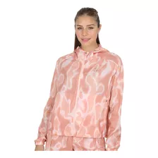 Campera Rompeviento Topper Mujer Crinkled Rosa Running
