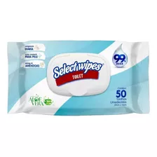 Toalha Umedecido Select Wipes Toilet Pacote Com 50 Unidades