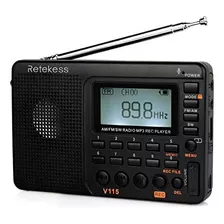 Radio Retekess V115 V115 Digital Portátil Color Negro