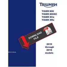 Manual De Serviço Triumph Tiger 800 2015 - 2016