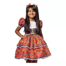 Vestido Infantil Caipira Festa Junina Moda Sunset