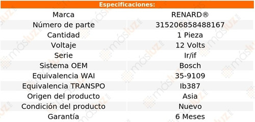 Regulador Alternador Volvo 850 5 Cil 2.4l 93/96 Renard Foto 2