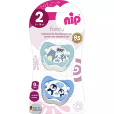 Chupete Family Silicona Oso/pingüino 5-18 Meses, Nip