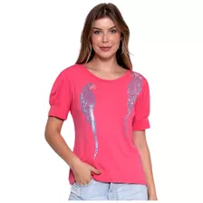 Blusa Bisô Arara Rosa