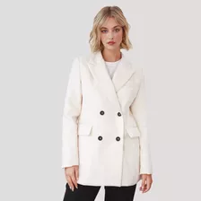 Saco Blazer Mujer Paño Forrado Entallado