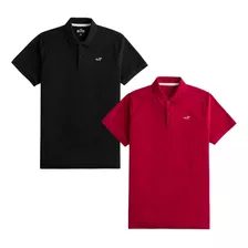 Paquete De 2 Polos Hollister Originales Con Logo 