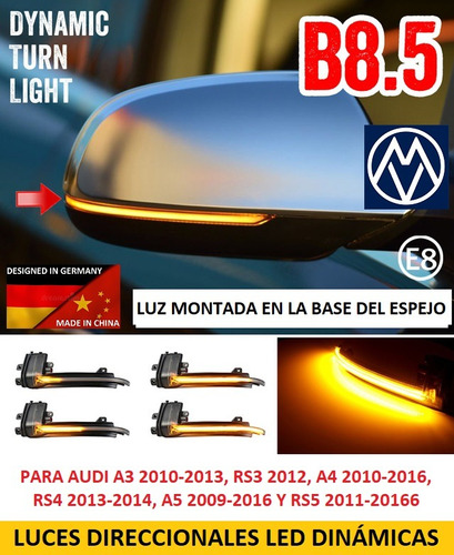 Luz Led Dinmica Secuencial E Interior Led Audi A4 Rs4 B8.5 Foto 2