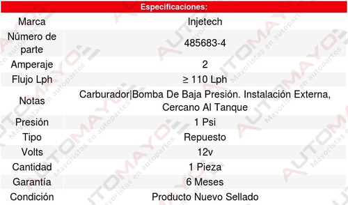 Repuesto Bomba Combustible 504 4cil 2.0l 74 Al 78 8220044 Foto 4