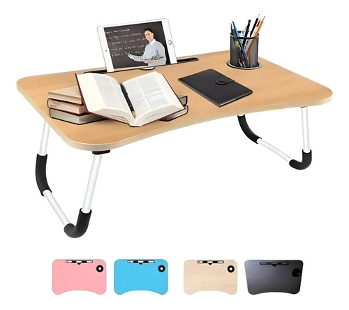 Mesinha Portátil Notebook Dobrável 48cm Cama Com Porta Copo