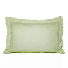 Porta Travesseiro Tognato Piquet 50 X 70 Cm 100% Algodão Cor Verde Lima