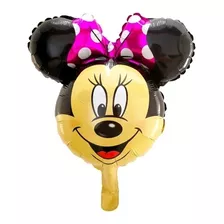 Pack X 10 Globos Metalizados Cara De Minnie De 14 Pulgadas