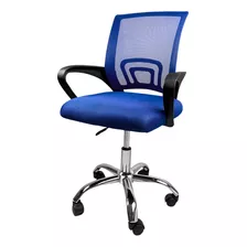 Silla De Oficina T-go Ruedas Giratoria Ergonómica Acolchado Color Azul Material Del Tapizado Mesh