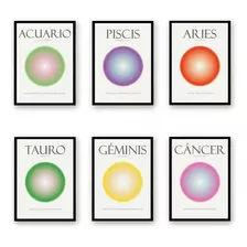 Póster Signo Aura Imprimible Personalizada Póster Zodiaco