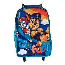 Mochila Esc Con Ruedas Paw Patrol O Pj Mask Heroes En Pijama