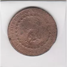 40 Reis De 1823r Com Carimbo De 20