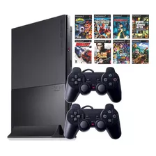 Playstation 2 Ps2 Leitor Novo Completo+2controles+5 Brindes!