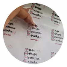 1000 Etiqueta Transparente Rótulo Personalizado Lavável 4x4