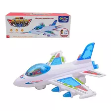 Brinquedo Criança Avião Top Com Luz Colorida Som Bate Volta