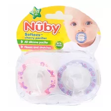 Set 2 Chupos Entretenedor Softees 6-12m Nuby 5752mcs448 Nuby