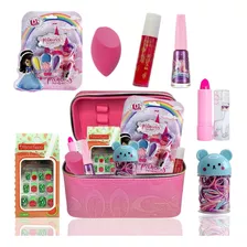 Maleta Infantil Kit Maquiagem Sombras Brilho Batom Gloss Pó