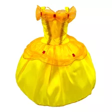 Fantasia Vestido Infantil Princesa Bela E A Fera Festa Luxo