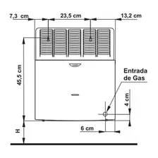 Calefactor Sin Salida Eskabe S21 5000 Kcal Multigas . Color Marfil