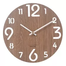 Reloj De Pared Moderno Madera Grande 30cm Grato En Clicshop 