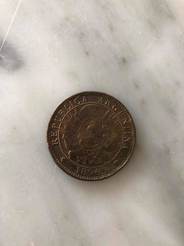 Moneda Argentina Patacón 2 Centavos 1896