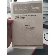 Vídeo Cassete Manual Cce Vcr 89x