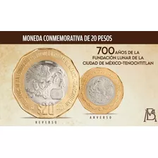 Moneda De 20 Pesos, 700 Años De La Fundación Lunar