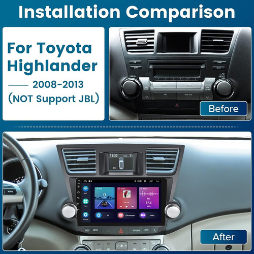 Para 2008 - 2013 Toyota Highlander Car Estreo Radio Foto 2