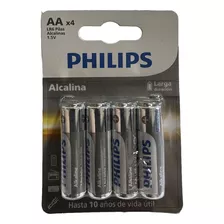 Pila Aa Philips Alcaline 1.5v Blister X4