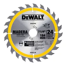 Disco Sierra 7-1/4'' 24 Dientes Para Madera Dewalt Dwa03080