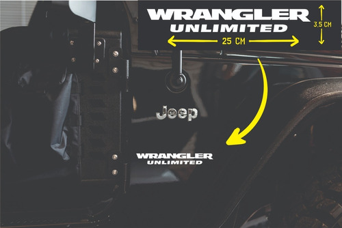 Emblema Adhesivo Jeep Wrangler Unlimited Por Dos Unidades Foto 2