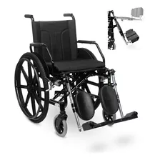 Cadeira De Rodas Duplo X Semi Obeso Cds H16 Ep Escamoteável Cor Preto