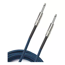 Cabo Custom Trancado 3.05m Tecido Azul D'addario Pw-bg-10bu