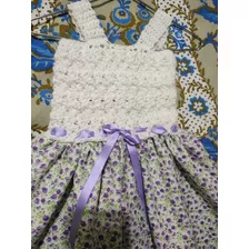 Vestido Bebe Tejido Crochet 